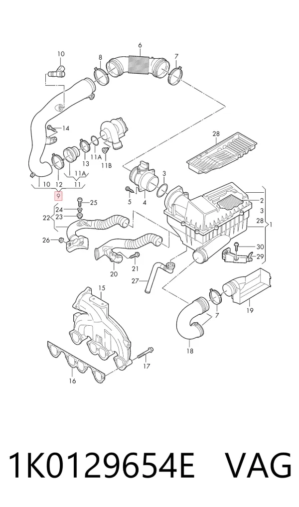  1K0129654E VAG