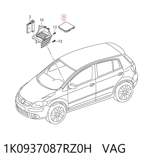 Блок комфорта 1K0937087RZ0H VAG