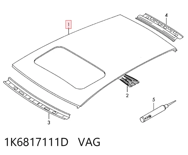 Крыша 1K6817111D VAG