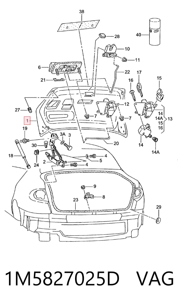 Крышка багажника Seat Toledo II