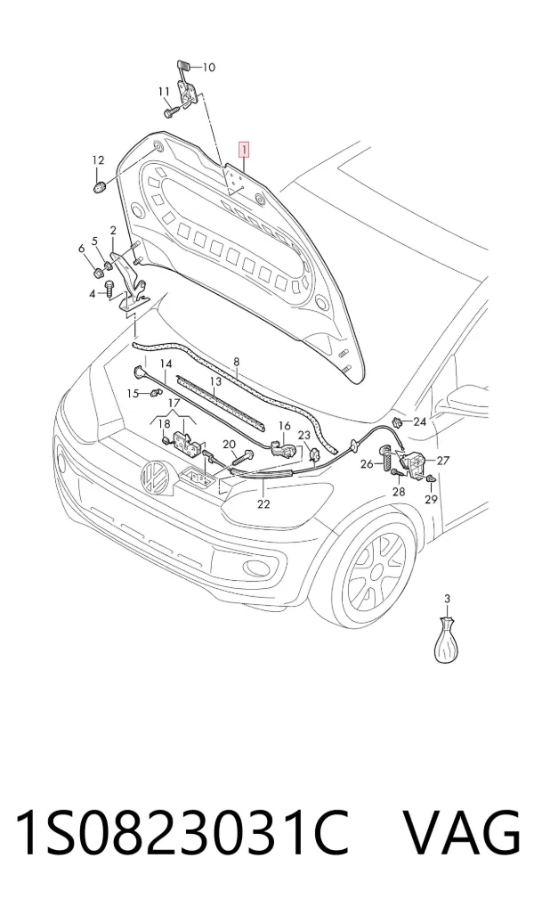 Капот 1S0823031C VAG