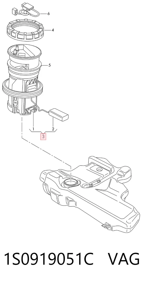 Бензонасос 1S0919051C VAG