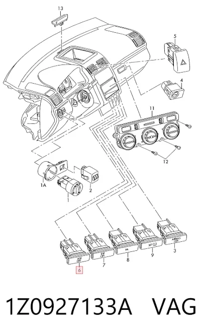 Кнопка ASR VAG 1Z0927133A