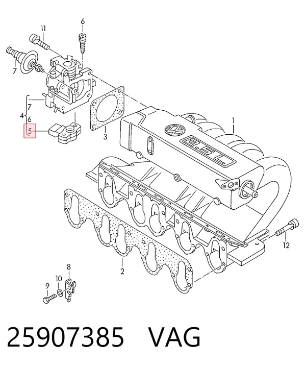 Датчик дроссельной заслонки 25907385 VAG