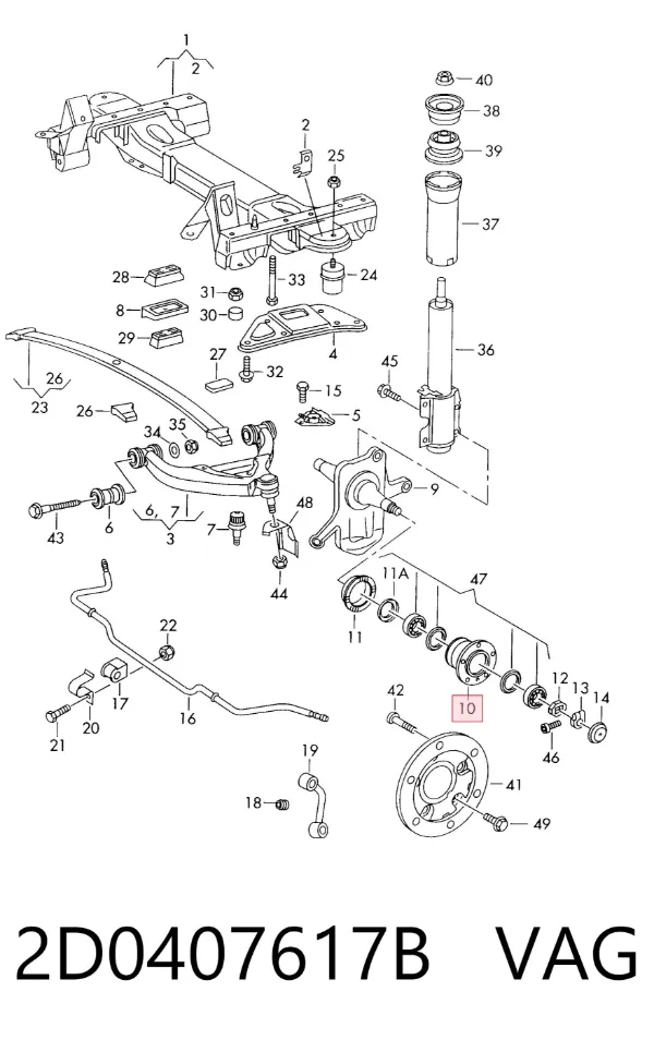 Передняя ступица Volkswagen LT 28-46 II