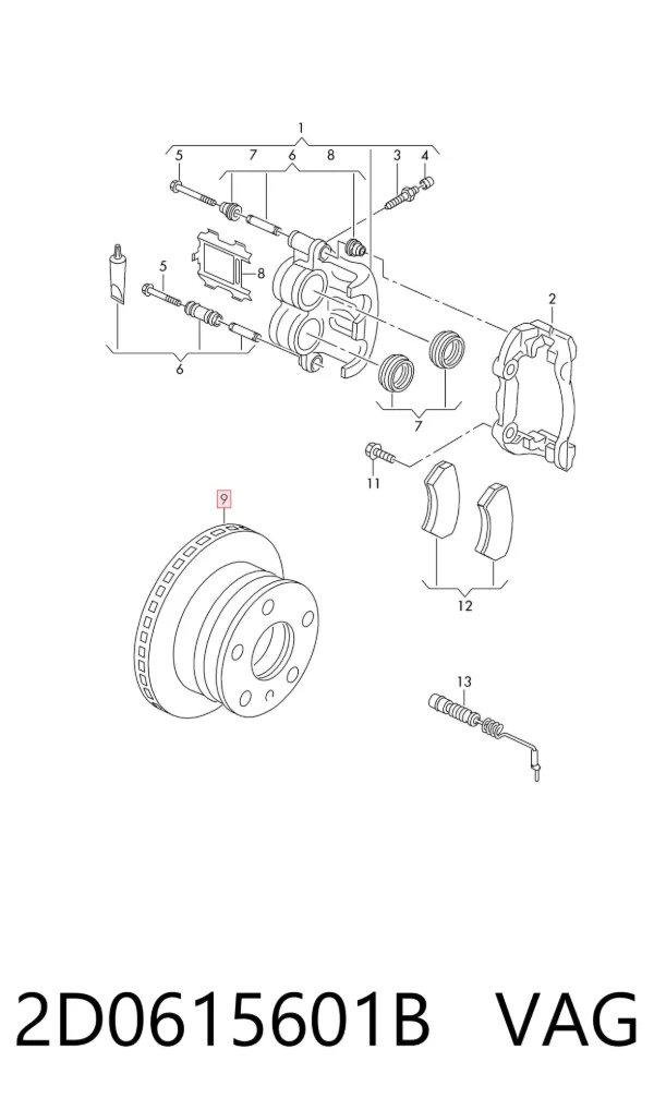 Тормозные диски 2D0615601B VAG