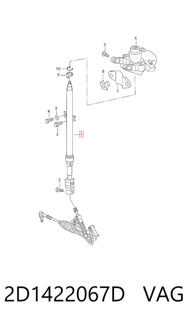 Рулевая рейка 2D1422067D VAG