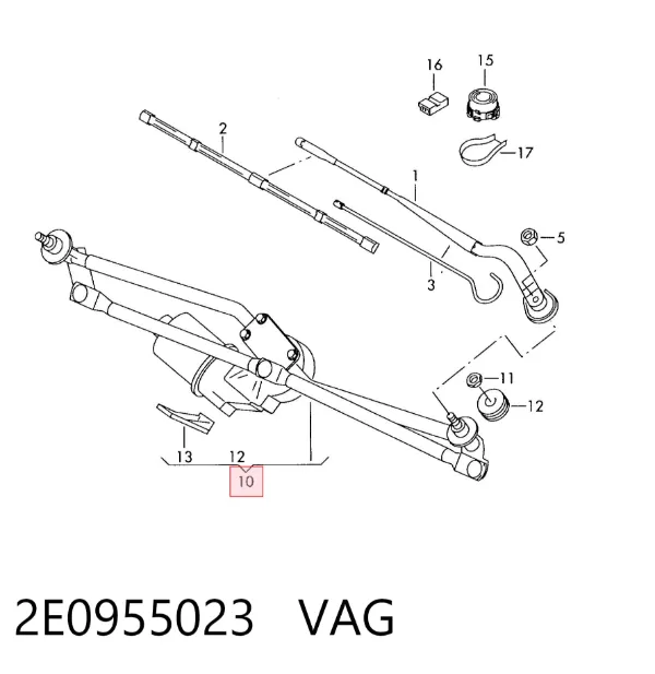 Трапеция дворников 2E0955023 VAG