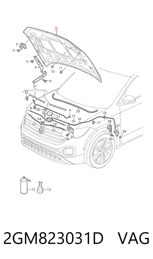 Капот 2GM823031D VAG