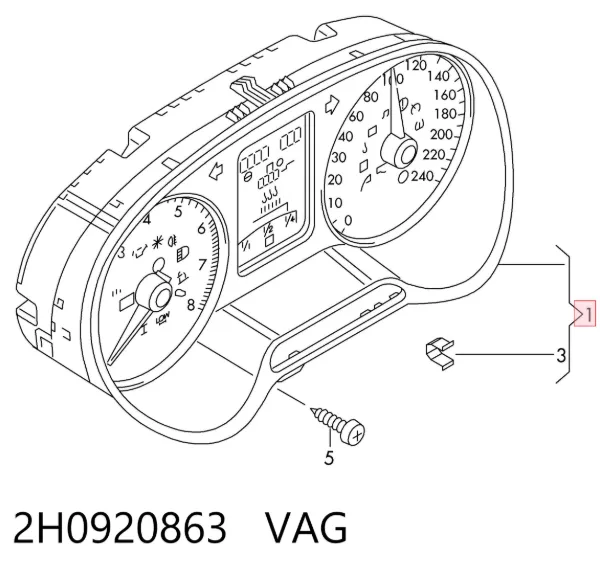 Панель приборов 2H0920863 VAG
