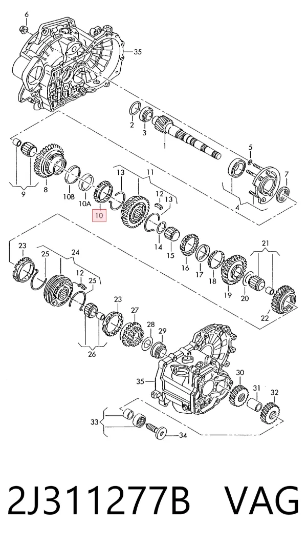 Кольцо синхронизатора 2J311277B VAG