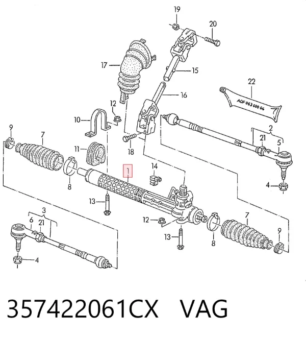 Рулевая рейка 357422061CX VAG