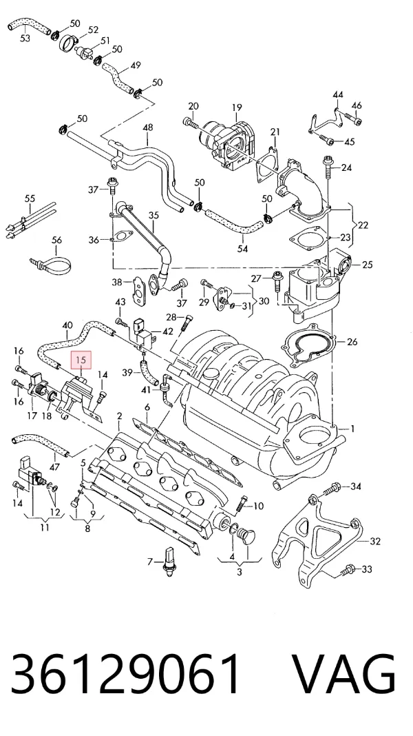 Актуатор привода заслонки EGR 36129061 VAG