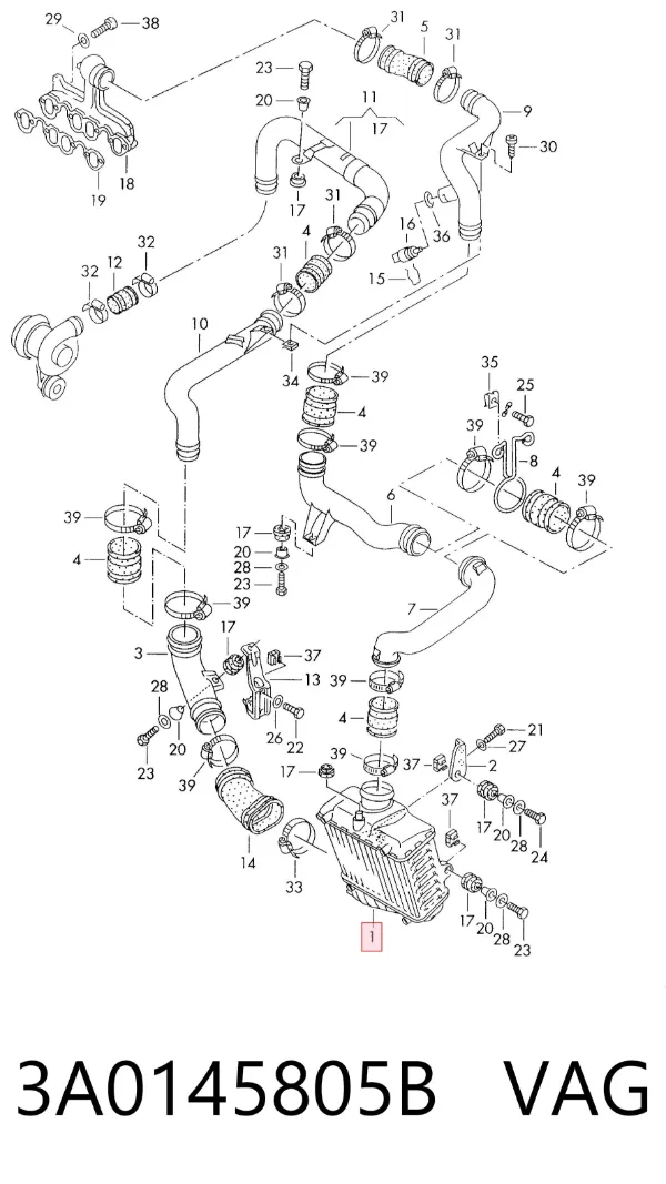 Интеркулер Volkswagen Passat B3, B4