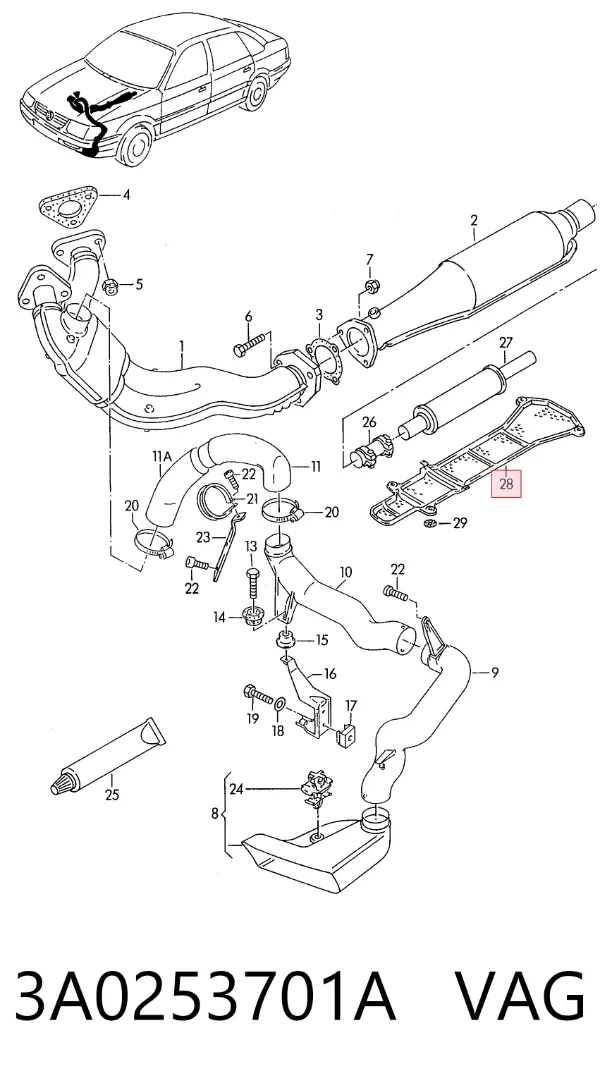  3A0253701A VAG