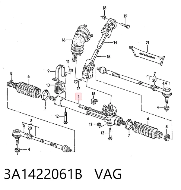 Рулевая рейка 3A1422061B VAG