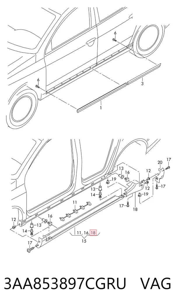  3AA853897CGRU VAG