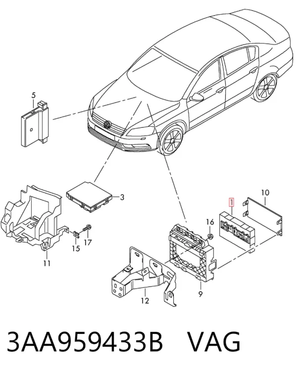 Блок комфорта 3AA959433B VAG