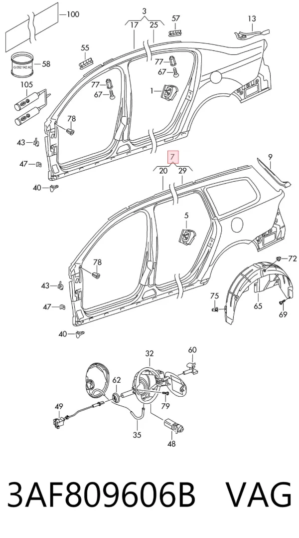  3AF809606B VAG
