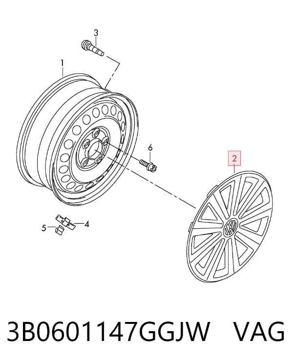 Колпаки 3B0601147GGJW VAG