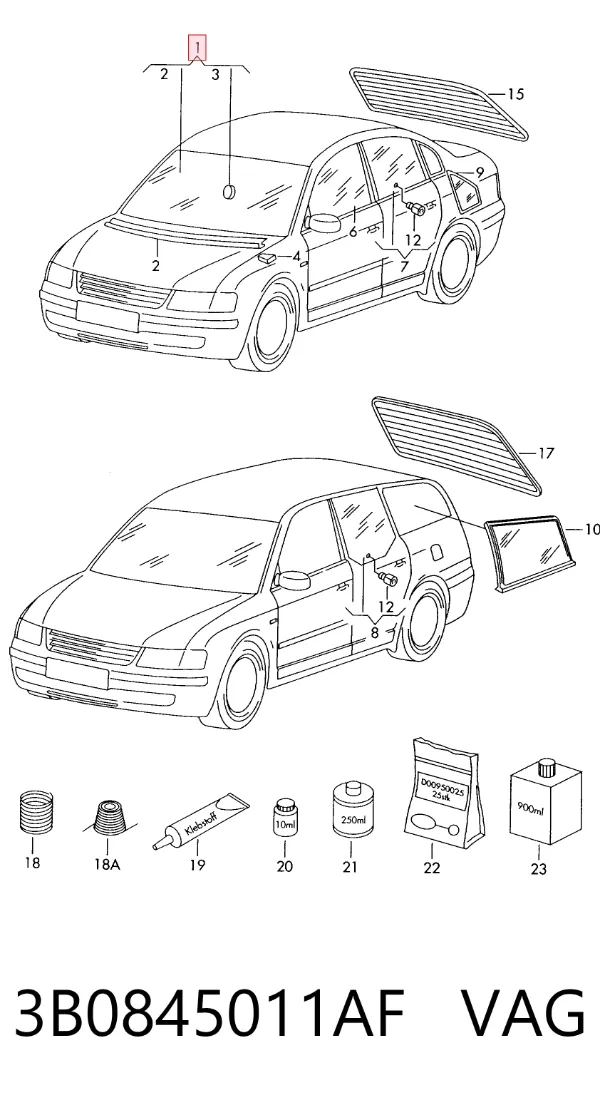 Лобовое стекло 9539D14 XYG