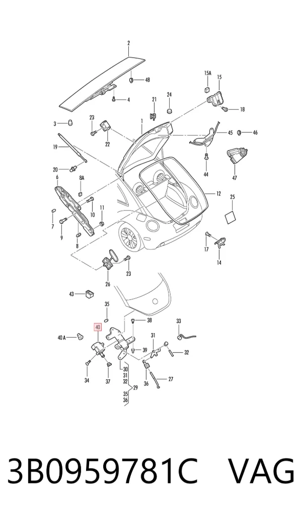 Актуатор замка багажника 3B0959781C VAG
