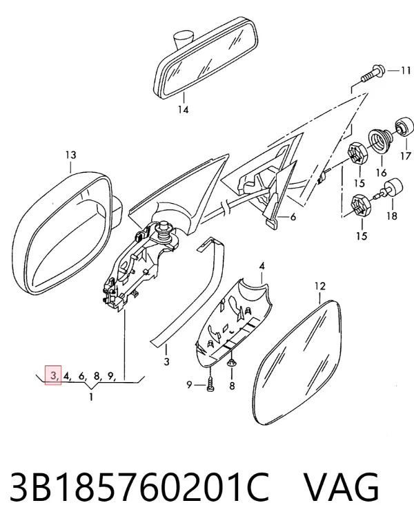  3B185760201C VAG