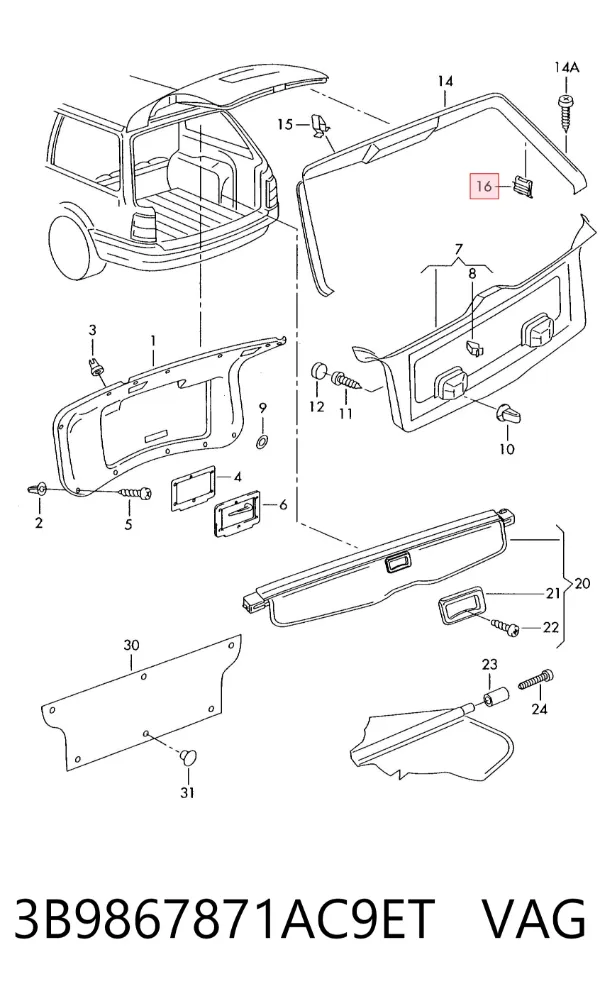  3B9867871AC9ET VAG