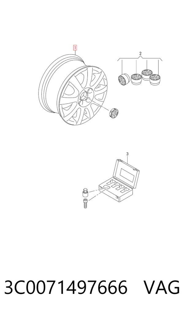 Диски колесные 3C0071497666 VAG