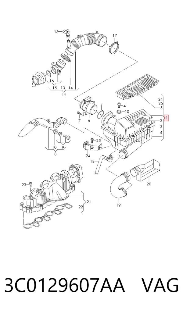 Корпус фильтра 3C0129607AA VAG