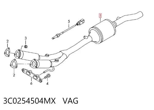 Катализатор 3C0254504MX VAG