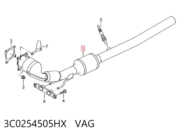 Катализатор 3C0254505HX VAG