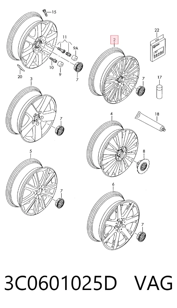 Диски колесные 3C0601025D VAG
