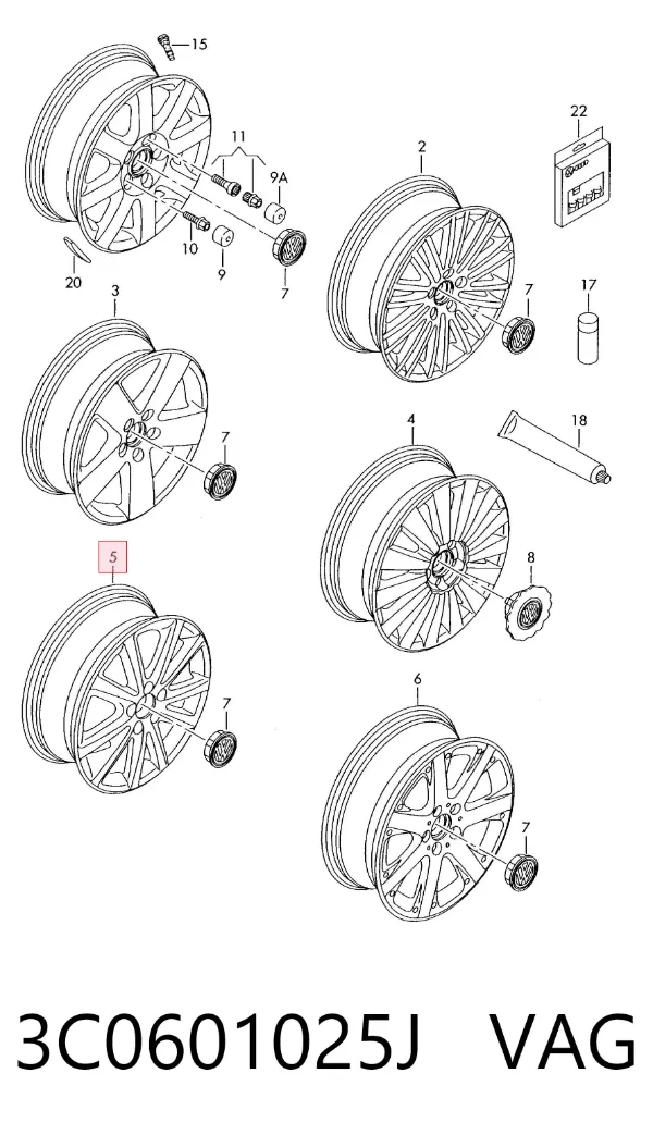 Диски колесные 3C0601025J VAG