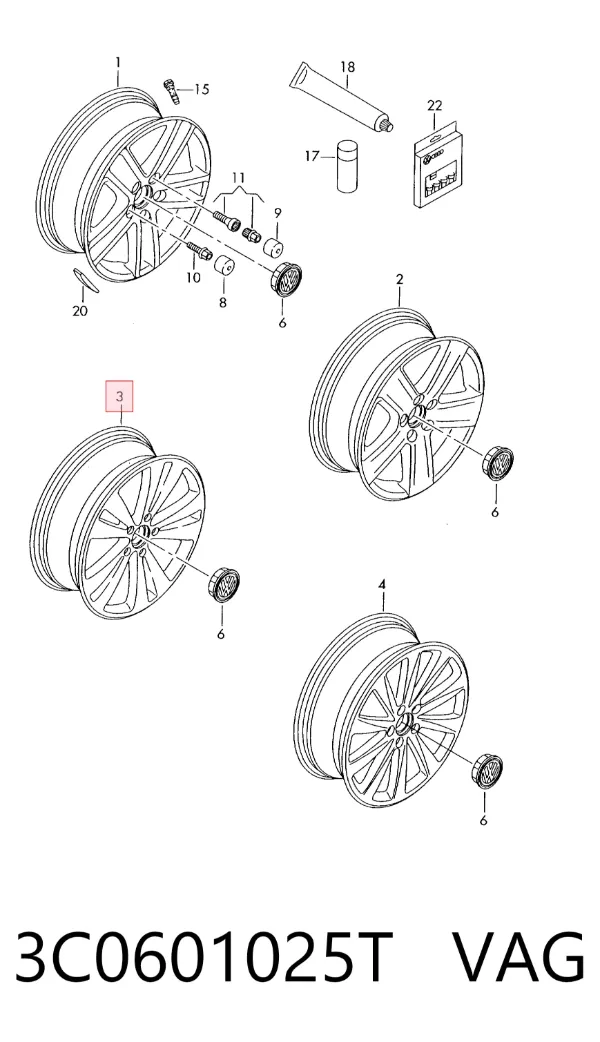 Диски колесные 3C0601025T VAG