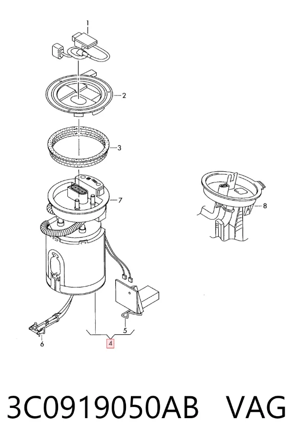 Бензонасос 3C0919050AB VAG