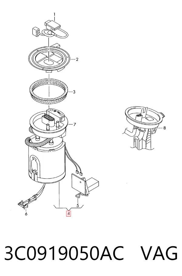 Бензонасос 3C0919050AC VAG