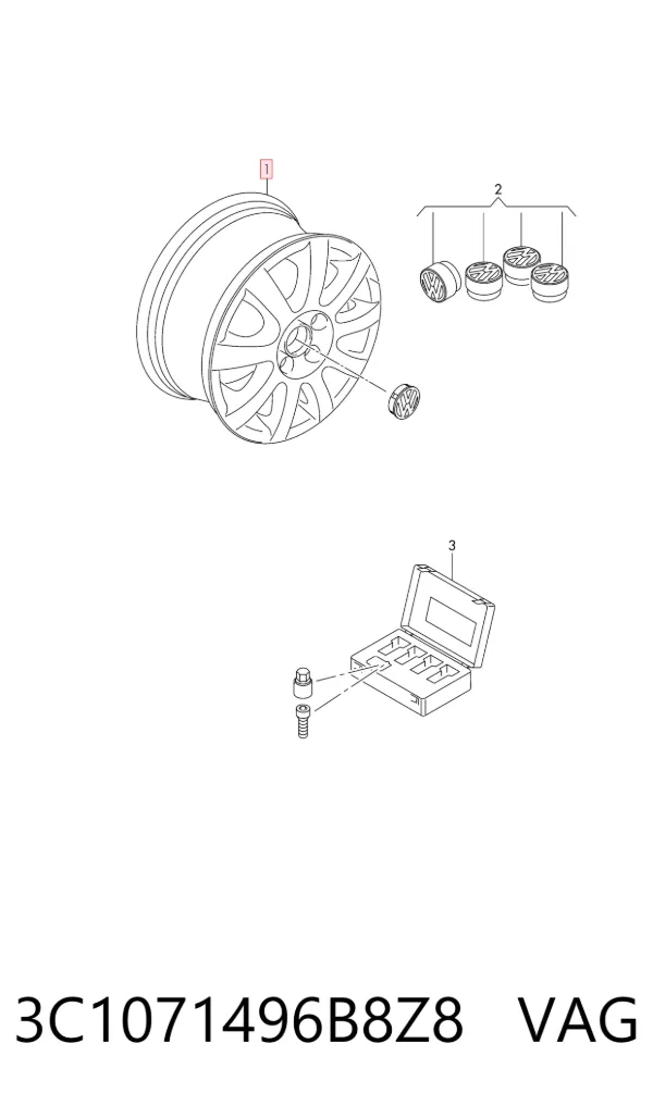 Диски колесные 3C1071496B8Z8 VAG
