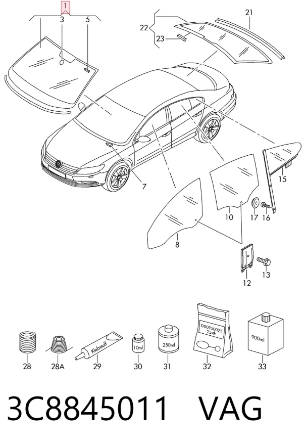 Лобовое стекло AB64805A Pilkington