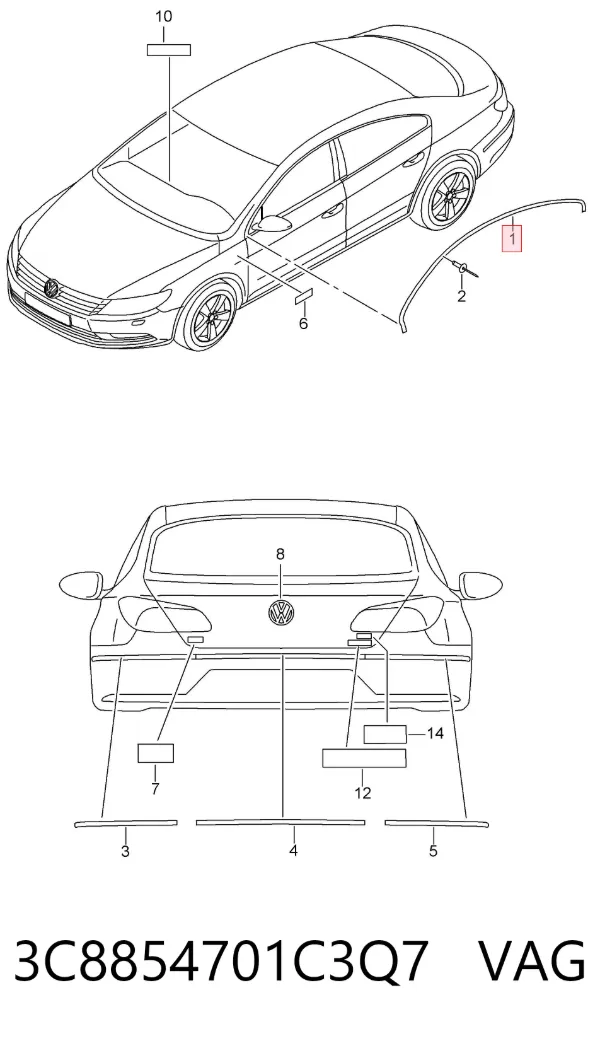  3C8854701C3Q7 VAG