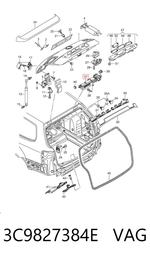 Актуатор замка багажника 3C9827384E VAG