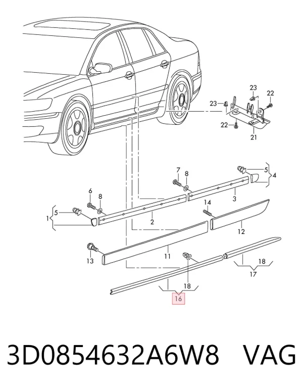  3D0854632A6W8 VAG