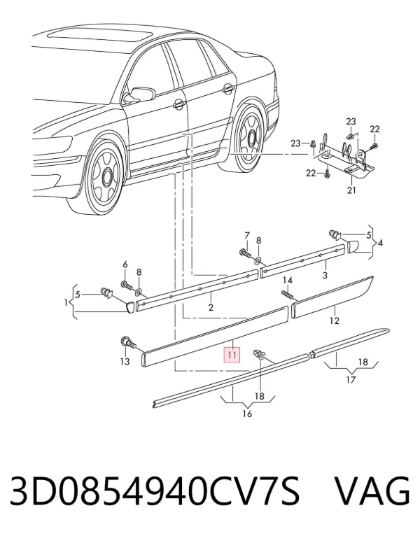  3D0854940CV7S VAG