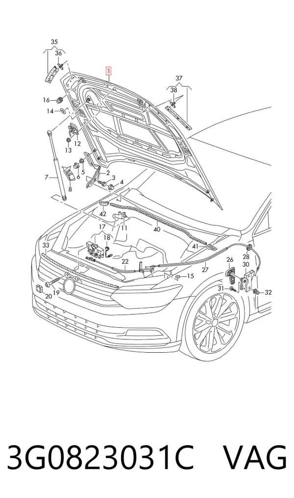 Капот 3G0823031C VAG