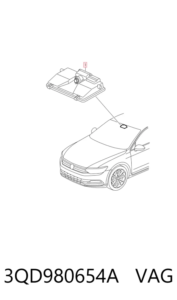 Камера заднего вида 3QD980654A VAG