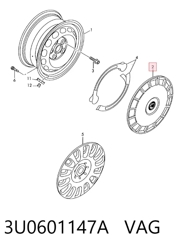 Колпаки 3U0601147A VAG