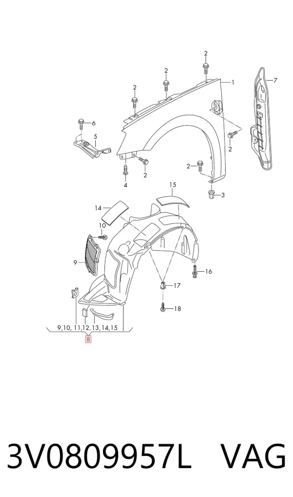  3V0809957L VAG