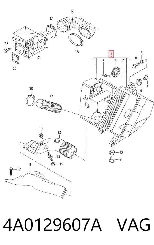 Корпус фильтра 4A0129607A VAG
