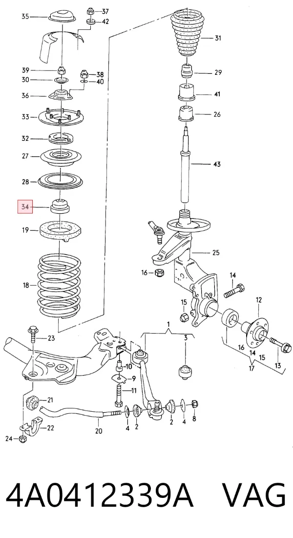  4A0412339A VAG