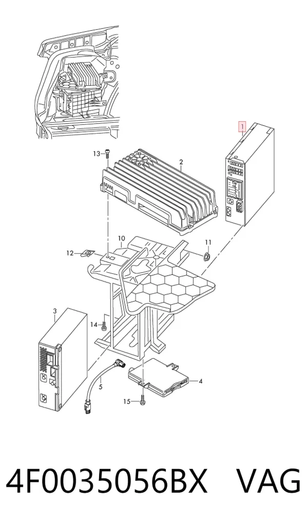 Усилитель звука аудиосистемы 4F0035056BX VAG